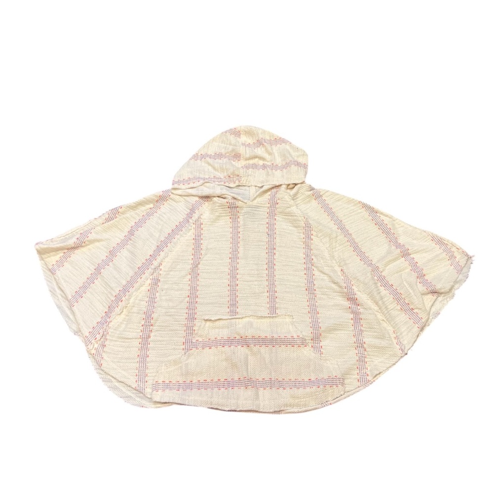 Lightweight Striped Hooded Poncho BM